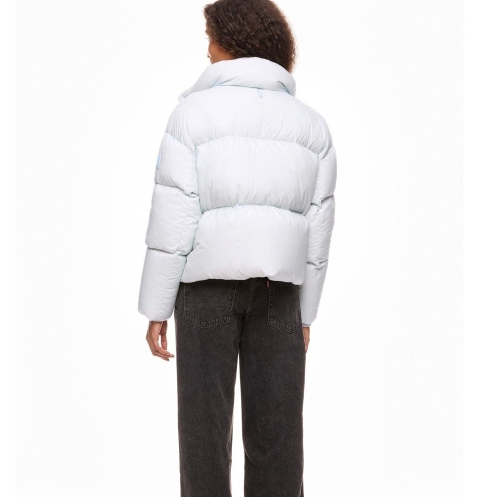 Mackage Tessy Powder Blue Nylon High Neck Quilted Puffer Jacket Size Large - Picture 4 of 11